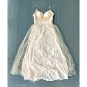 Anthropologie Cream Maxi Dress